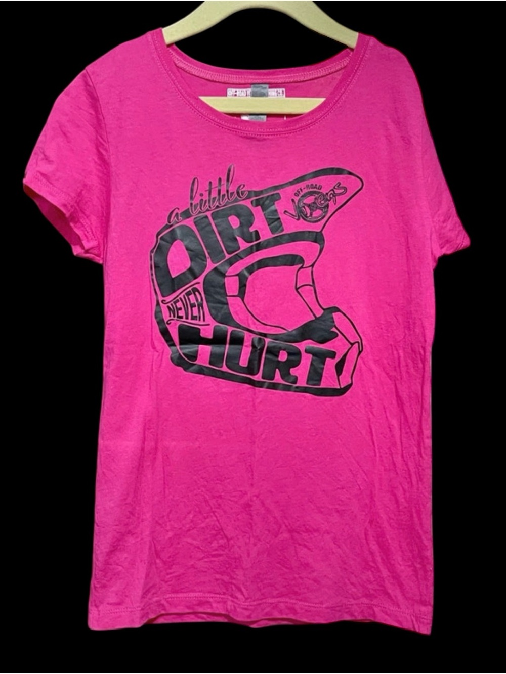 Girls 10/12 Pink off road vixens graphic dirt bike riding tee